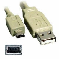 USB 2.0 Kabel, Stecker A auf mini USB, 3m