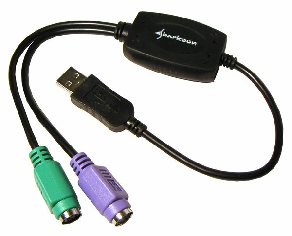 Adapter USB A an 2x PS2  - Maus und Tastatur mit Kern