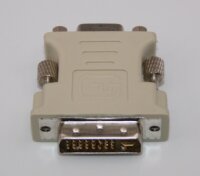 Adapter DVI 24+1 pin Stecker to VGA 15 polig Buchse Grau