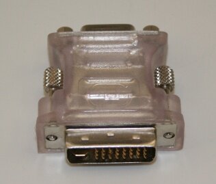 Adapter DVI 24+1 pin Stecker to VGA 15 polig Buchse Transparent