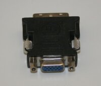 Adapter DVI 12+5 pin Stecker to VGA 15 polig Buchse Schwarz