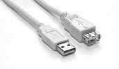 USB 2.0 Verl&auml;ngerungskabel, Stecker A auf Buchse A, 1m